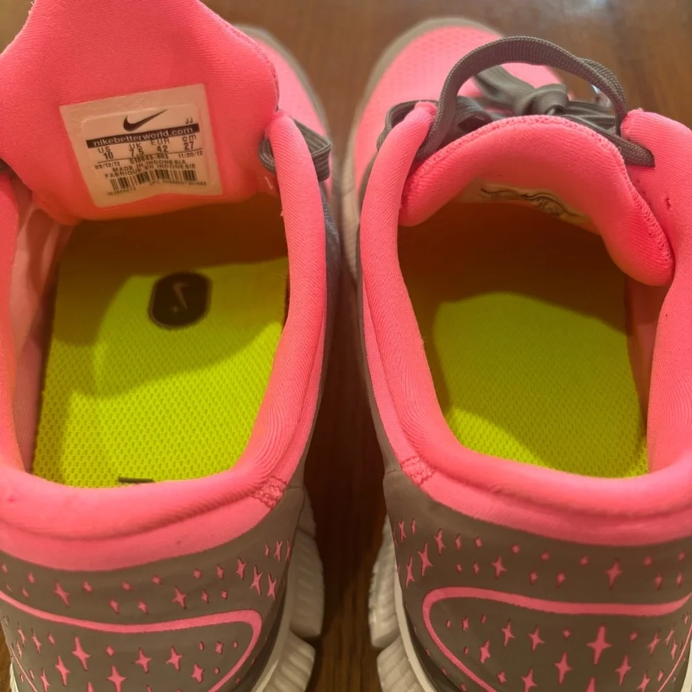 Nike Free Run 3 Women’s Running Shoes Pink Gray Size 10 - Picture 10 of 11